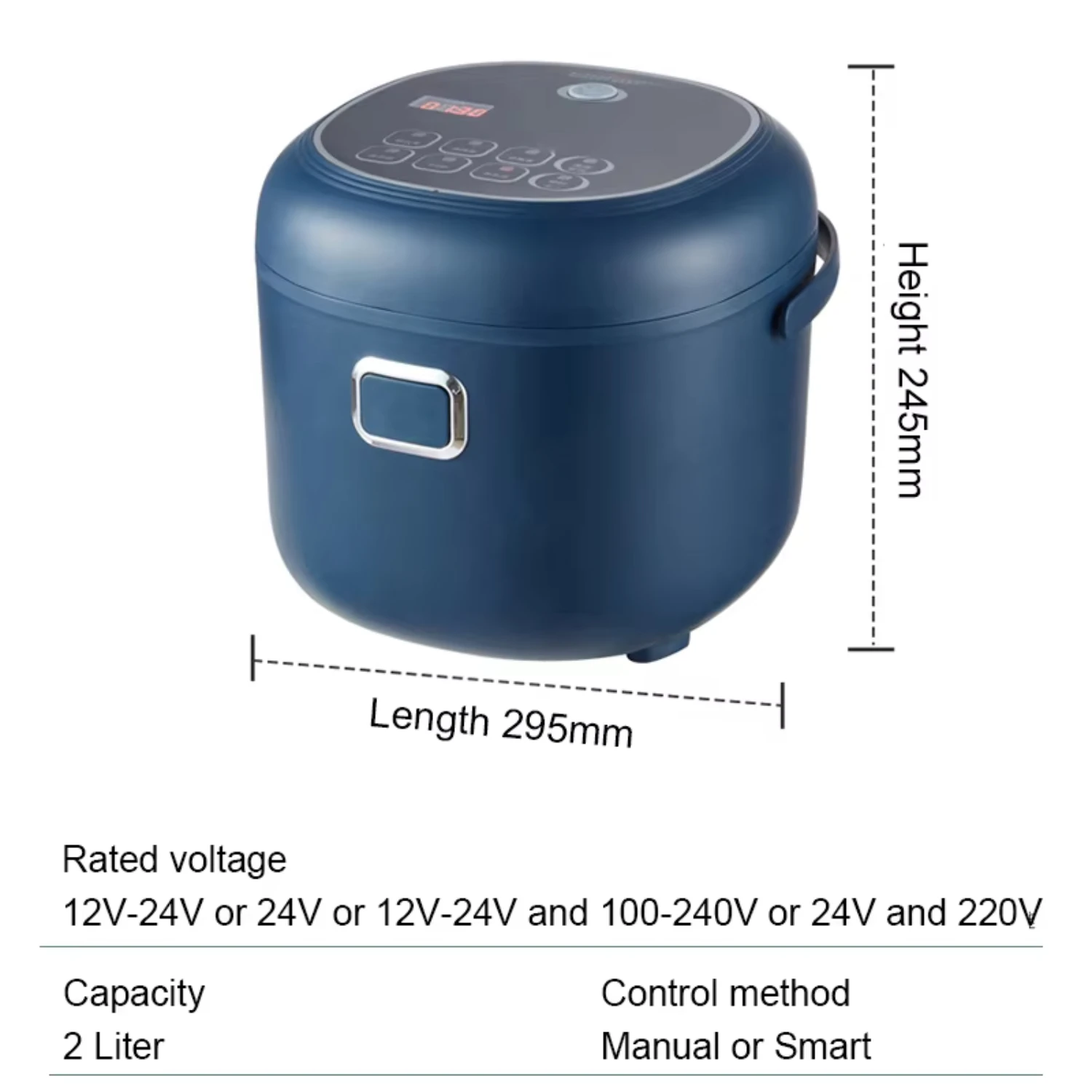 Garnek do gotowania ciśnieniowego 12V/24V Samochód ciężarowy Inteligentny makaron Zupa Owsianka Urządzenie do gotowania ryżu Gulasz Parowiec Podgrzewacz Podgrzewacz posiłków 2L