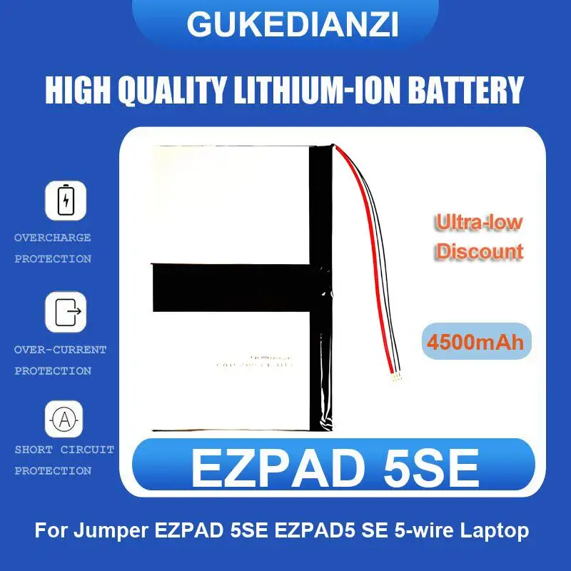 Battery For Jumper EZPAD 5SE EZPAD5 SE 5-wire Laptop EZbook 3L Pro MB12 HW-3487265 TH140A 4S 3 Plus MB11 A13 8 7 PIN 5 Wire Plug