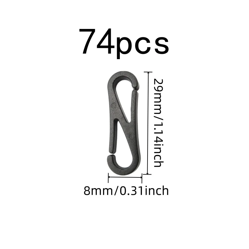 74 pcs Double Head Connectors Double Head Connection, designed for Mask Strap Replacement, Flexible Figure-8 Design