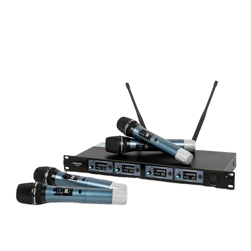 

Беспроводной микрофон Tiwa UHF с 4 портативными микрофонами