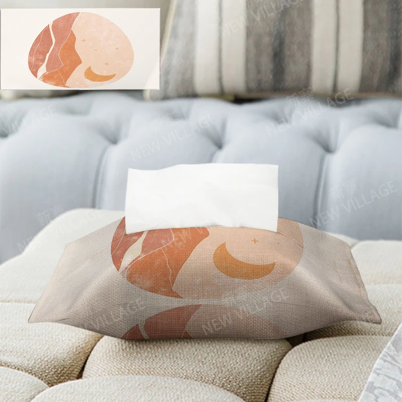 Home decor boho fabric tissue box car tissue holder tissue cover box Textiles cloth storage tissue bag nordic wipes dispenser