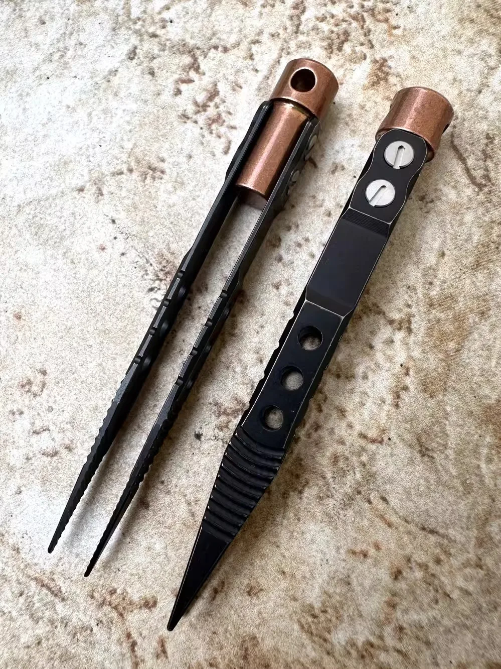 Imagem -02 - Edc Titanium Alloy Red Copper Pinças Anti-ímã Anti-estático Não-ferrugem Ajustável Peça