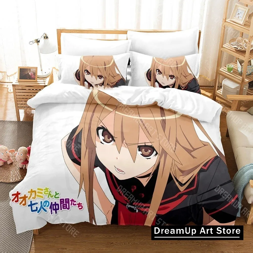 3D Printed Okami-san and Her Seven Companions Bedding Set for Boys Girls Duvet Cover Twin Queen King Full Single Double Sizes