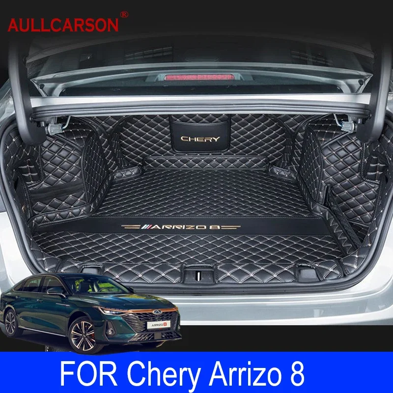 

For Chery Arrizo 8 2023 2024 Custom Trunk Mats Leather Durable Cargo Liner Boot Carpets Interior Cover Car Accessories