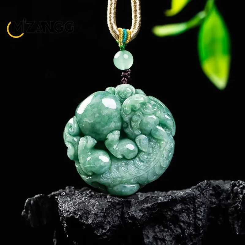 

Natural Genuine Jadeite Money-bringing and Good-luck PiXiu Pendant Fashionable and Charming for Men and Women Auspicious Mascot