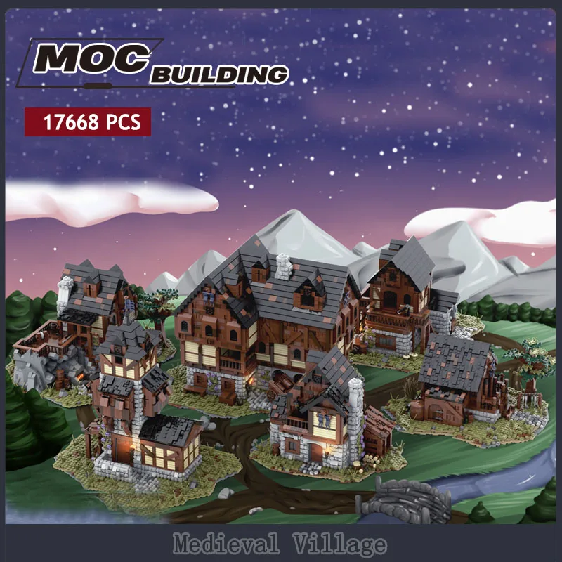 

Ultimate Medieval House Village Building Block Model MOC Smithy Bricks Collector Series Street View Toys Gifts