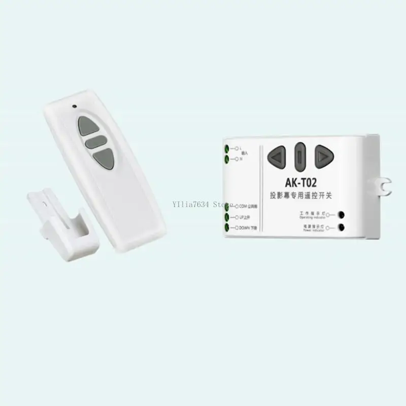  Wireless Remote Switches with 98Ft Long Ranges AC220V 315/433Mhz Switches for Projection Screen ,Anti-Theft Alarms