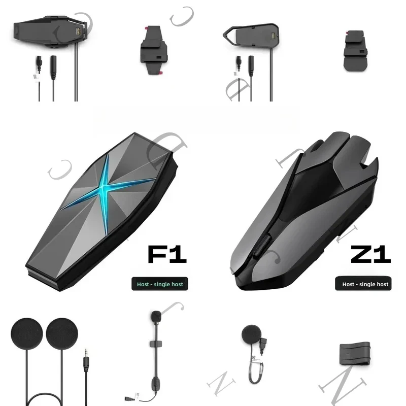 Helmet Headset Accessories Magnetic Base Microphone Speaker Earpiece Back Clip