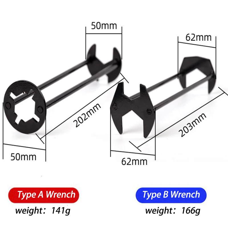 Multi Functional Sink Wrench Universal Faucet Four Finger Hex Plumbing Spanner Bathroom Repair Wrench Tool