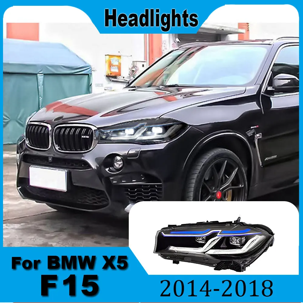 BMW F15 Headlights for X5 2014-2018 LED Headlights Assembly Automotive Styling Headlights DRL Signal Projector Lens Accessories