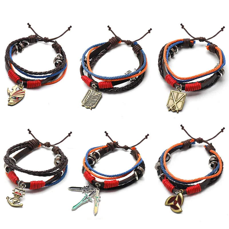 Anime Attack on Titan Leather Bracelet Wings of Liberty Wristband Leather Belt Buckle Bracelets For Women Men Trinket Gift
