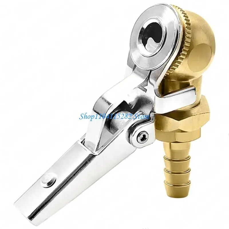 6.5mm/8mm Universal Copper Tire Chuck with Quick Disconnect for Air Compressor Attachment on Bikes Car Trucks