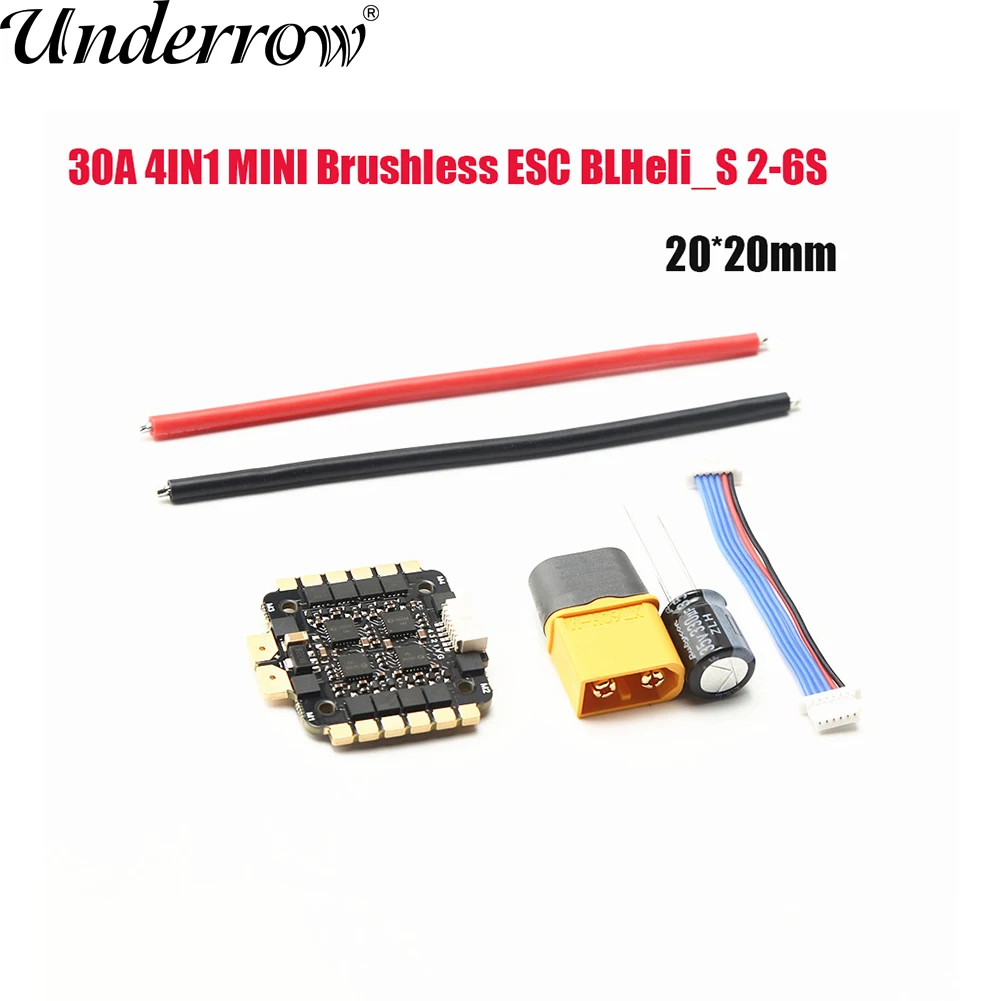 Special Edition 30A 4IN1 MINI Brushless ESC BLHeli_S 2-6S BEC 5V 6.5g 20x20MM for MINI FPV RC Racing Drone