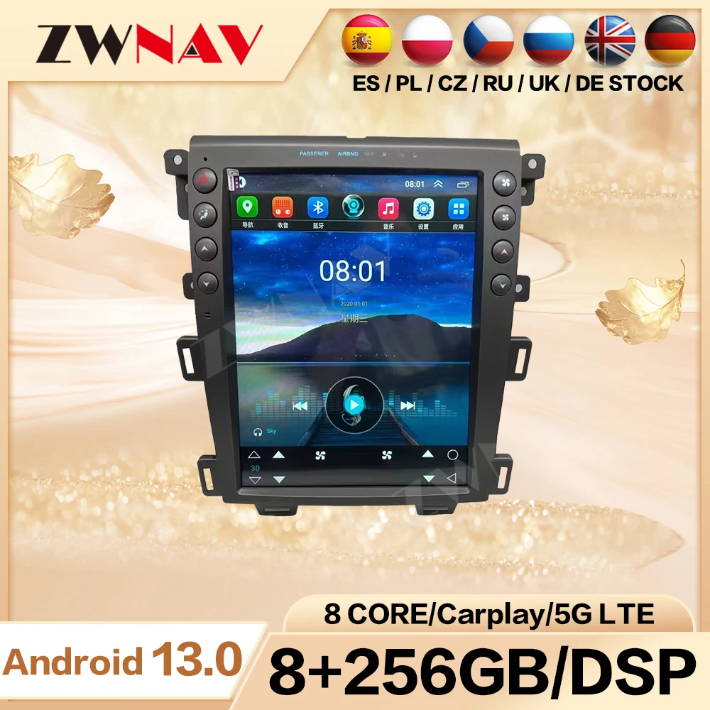 ZWNAV Android 14 Car Radio For Ford EDGE 2008-2014 GPS Navigation Wireless CarPlay Android Auto DSP Sound WIFI 4G System