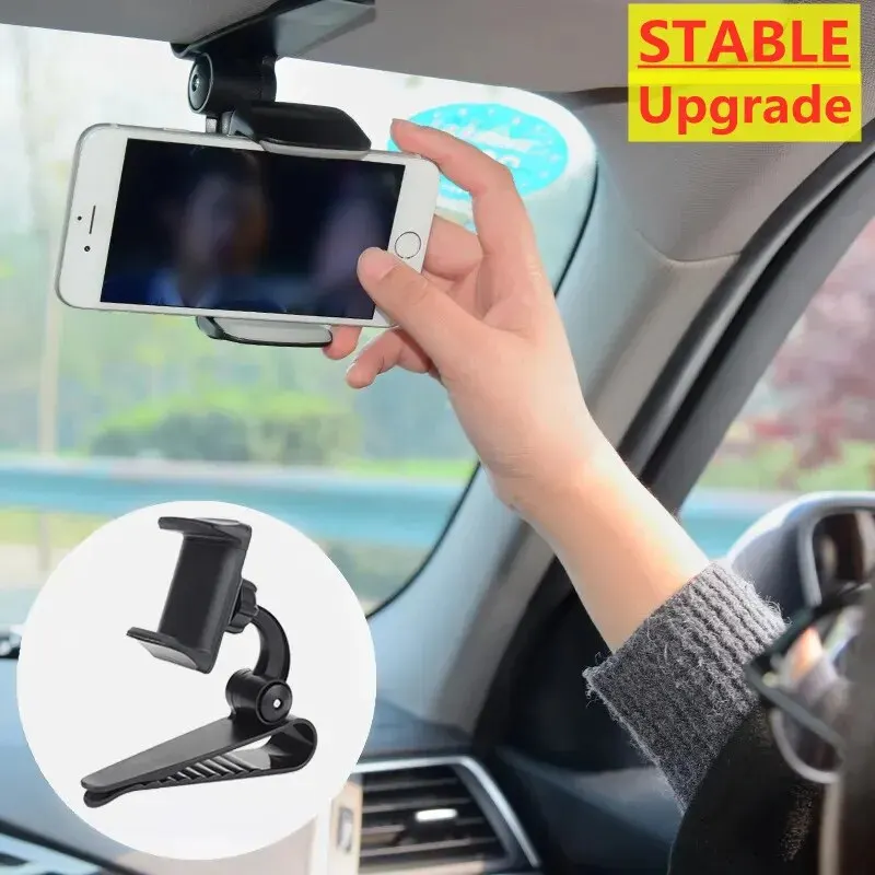 Sun Visor Phone Holder Car Mount Universal 360 Rotating Mobile Cell GPS Navigation Stand Clip Bracket Smartphone Support in Car