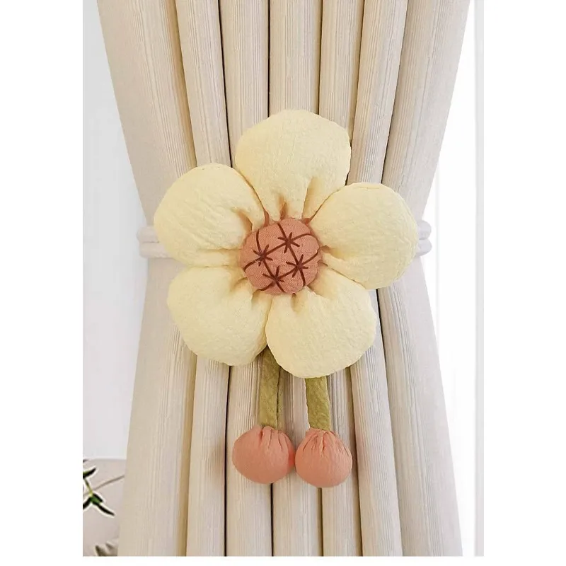 

Милый мультяшный ремень для штор с цветком подсолнечника, складной зажим для штор, веревка для галстука, ремешок для украшения дома