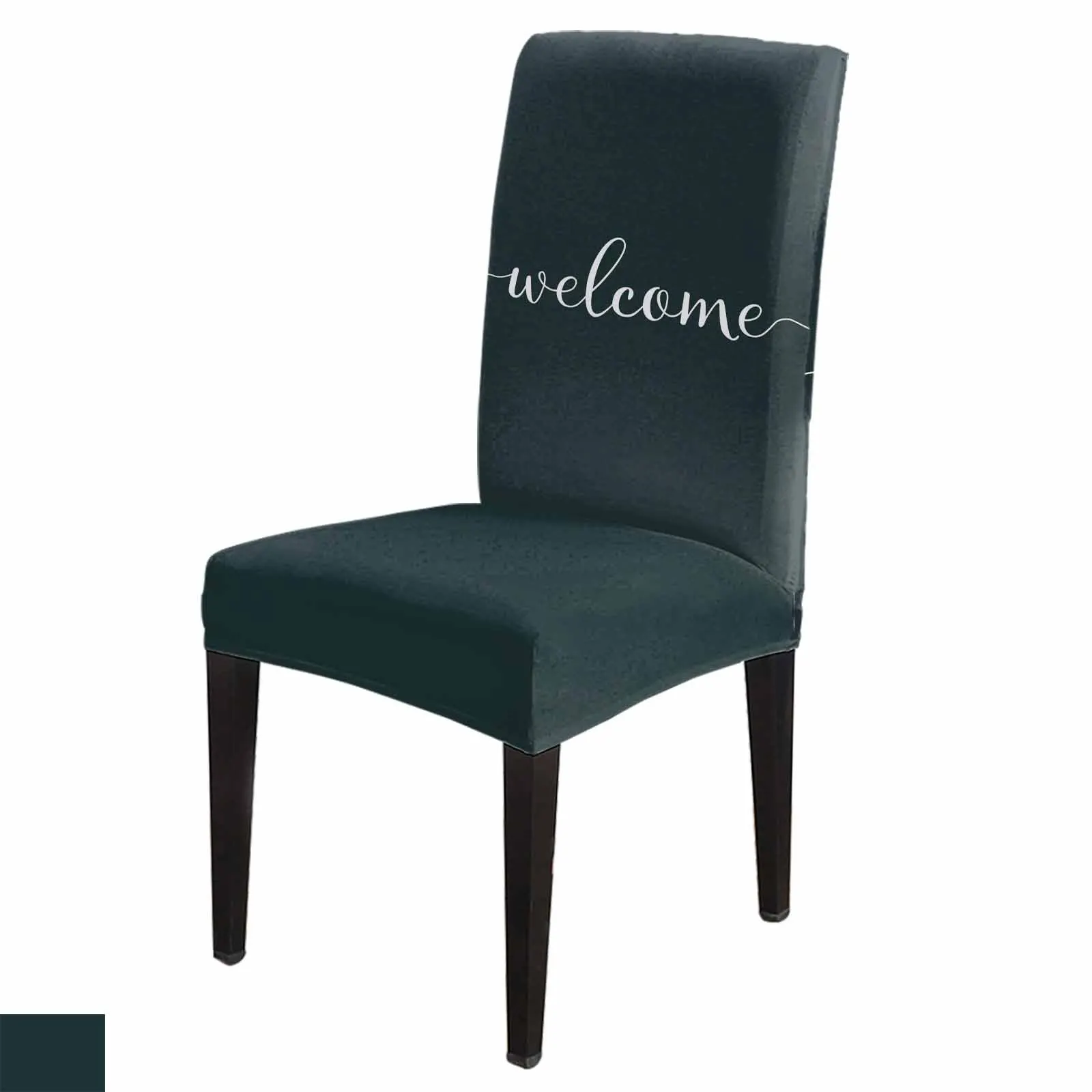 

Simple Welcome Spandex Chair Cover Office Banquet Chair Protector Cover Stretch Chair Cover for Dining Room