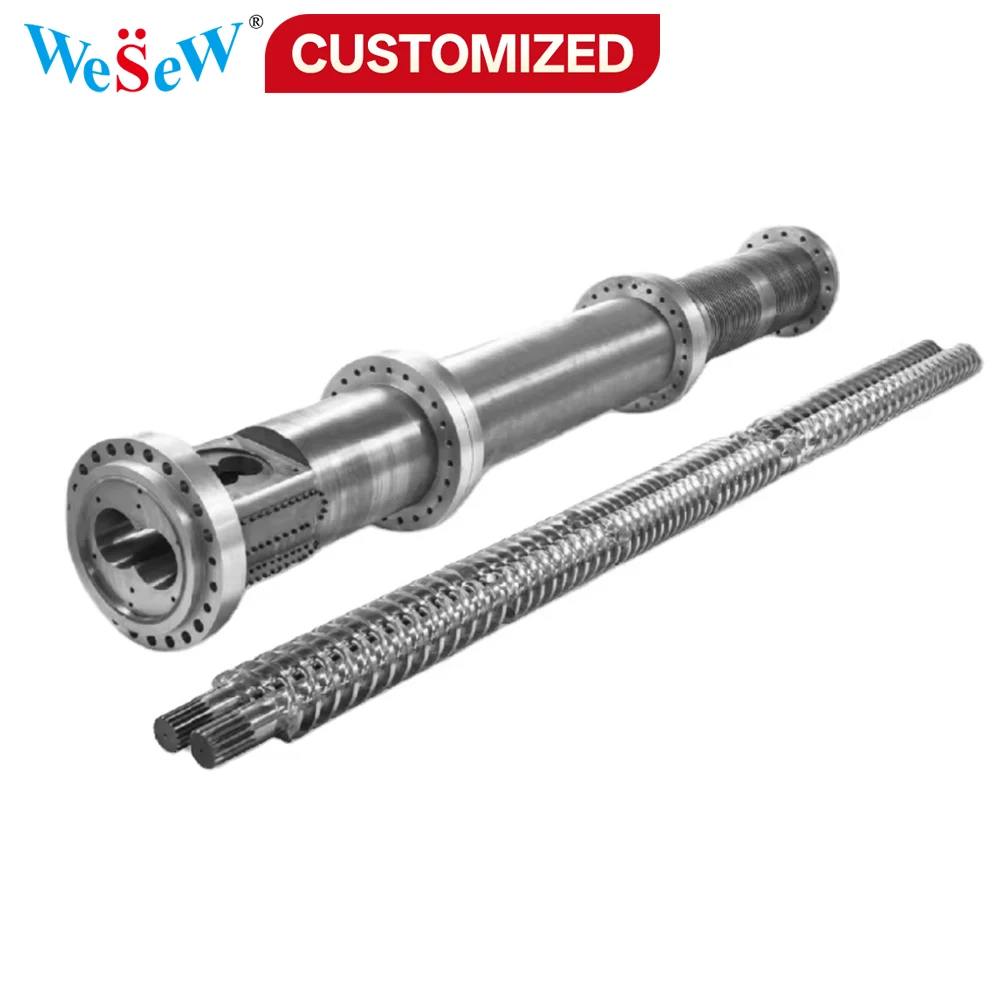 Custom High-Wear-Resistance Injection Molding Machine Screw & Barrel Set — Bimetallic Nitrided Screw and Barrel SACM645, 42CrMo
