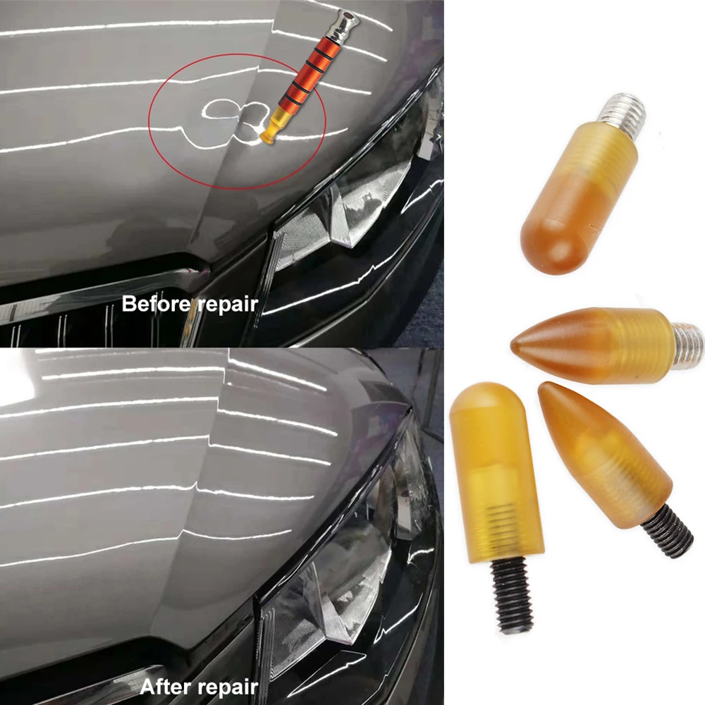 Car Dent Removal Tools Repair Kit Slide Bar Head M6/M8 Thread Adapter Dent Hammer Rod Tips Detachable Automotive Accessories