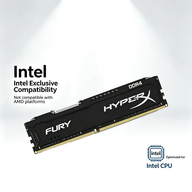 HyperX Fury Memoria RAM DDR4 4GB 8GB 16GB 3200 2666 2400 2133MHz DIMM 288-Pin 1.2V Desktop RAM Only Compatible With Intel CPU view 4