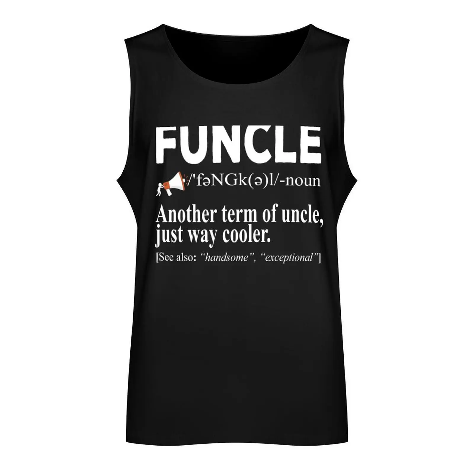 Uncle Funcle-Camiseta sin mangas para hombre, chaleco deportivo, ropa deportiva, definición