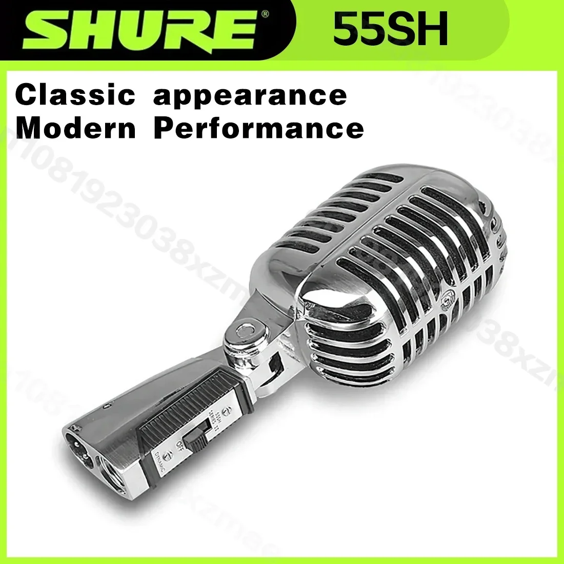 SHURE Shure 55SH 시리즈 II 다이나믹 레트로 마이크 스테이지 퍼포먼스 라이브 앵커 KTV 녹음 마이크 스탠드