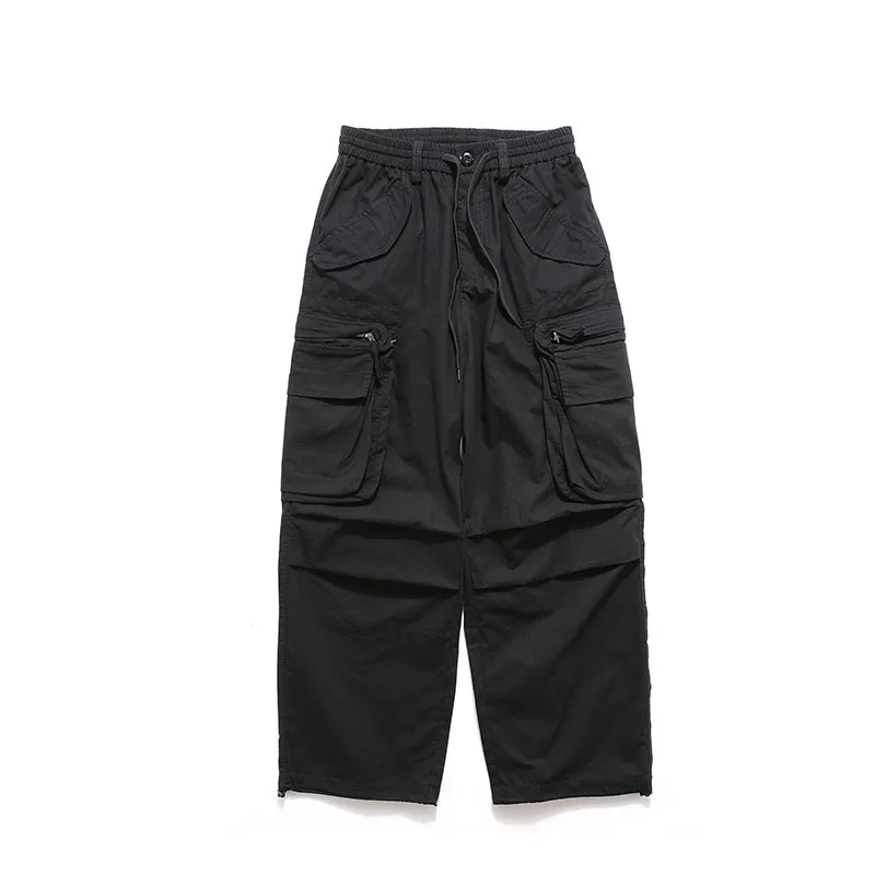 Outdoor Fashion Functional Overalls Men Women Streetwear Loose Casual Straight Wide Leg Tack Baggy Cargo Pant Techwear Trousers