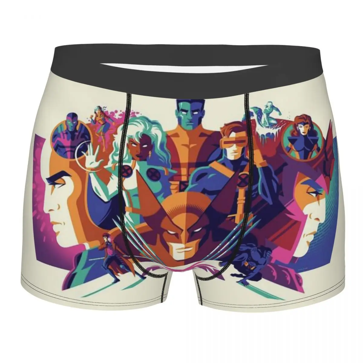 

Нижнее белье супергероя X-Men на заказ, мужские трусы-боксеры с принтом, шорты, мягкие трусы