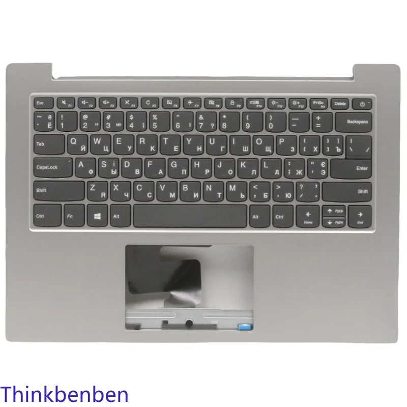 UKR Ukrainian Platinum Grey Keyboard Upper Case Palmrest Shell Cover For Lenovo Ideapad 1 14 14IGL05 5CB0X56991
