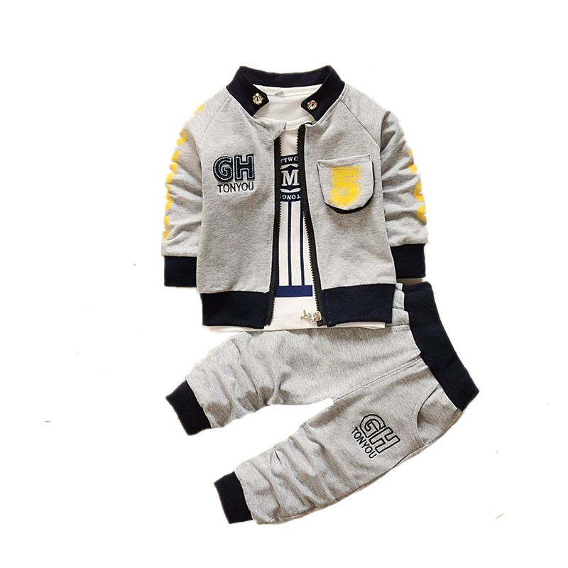 Baby Clothes Set Spring Autumn Winter Children Clothing Warm Suits Kids Baby Boys Jacket+pant 3PCS Child Training Boy Clothes