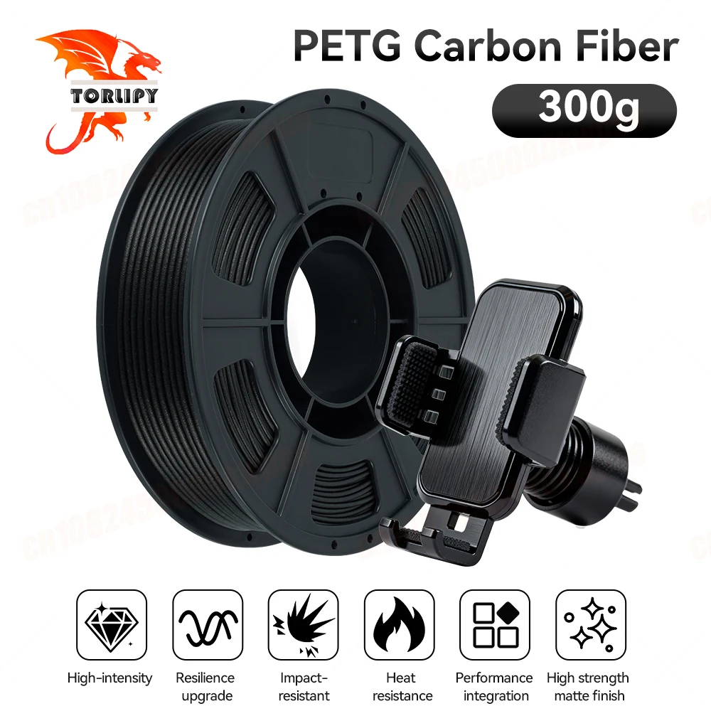 KINGROON 300 جرام من ألياف الكربون PETG خيوط 1.75 مللي متر عالية القوة مقاومة للحرارة PETG-CF مواد الطباعة ثلاثية الأبعاد لمعظم طابعات FDM ثلاثية الأبعاد #1