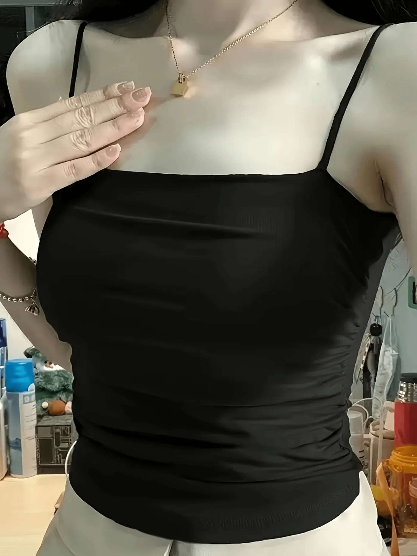 Women 3Pcs Solid Color Open Back Camisole Tops Spring Summer Minimalist Sleeveless Shirts Versatile Layering Basic Tank Tops Brown Gray Black