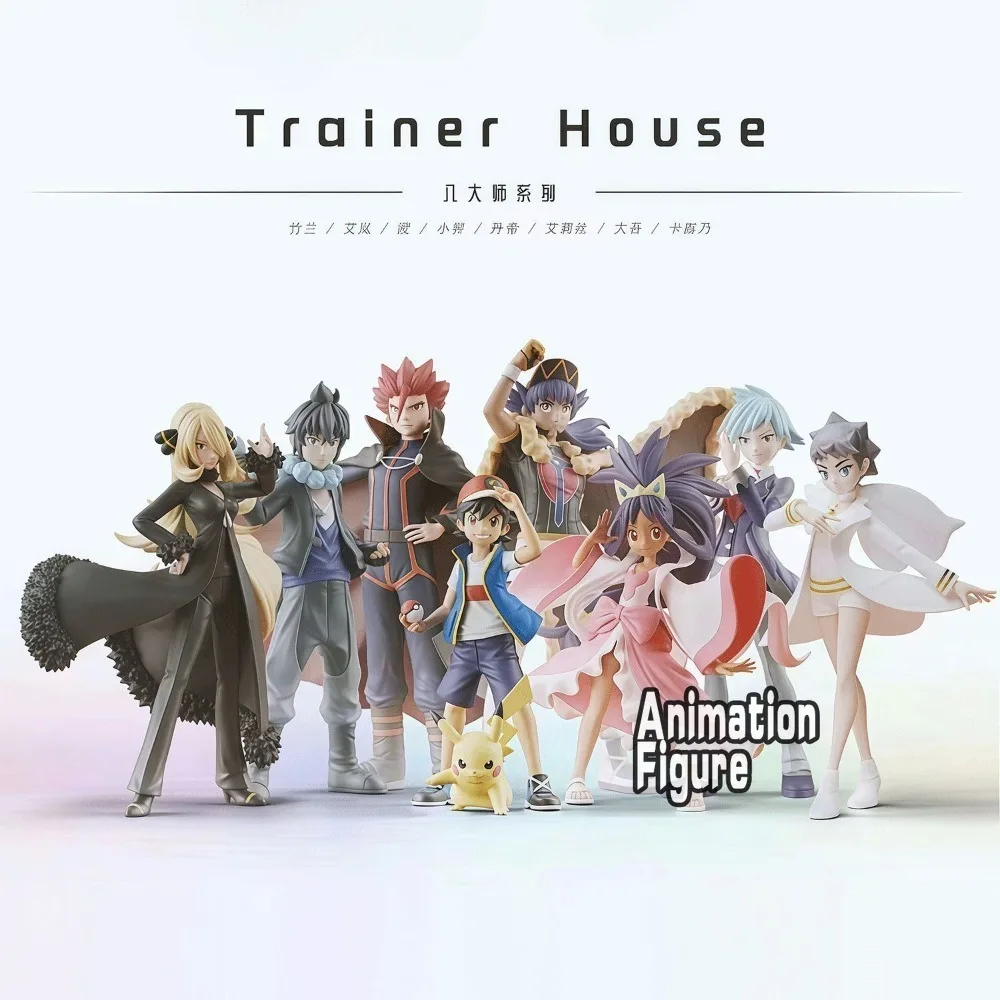 

7-9cm Anime Pokemen Figure The Eight Great Masters Action Figures Pvc Statue Collection Model Toys for Children Gifts