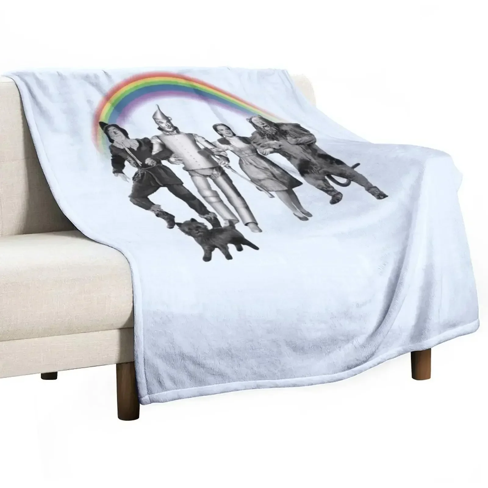 Rainbow Vintage Poster Fantasy Dorothy Gale Throw Blanket Kid'S Multi-Purpose Bed linens Beautifuls Blankets