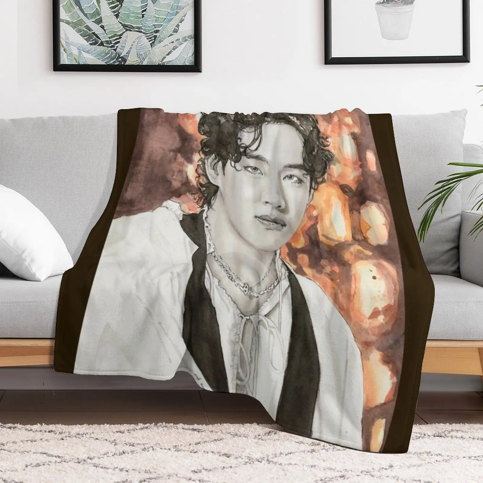 Pirate Prince Taehyung Throw Blanket Decorative Sofa Giant Sofa Hairys heavy to sleep Blankets