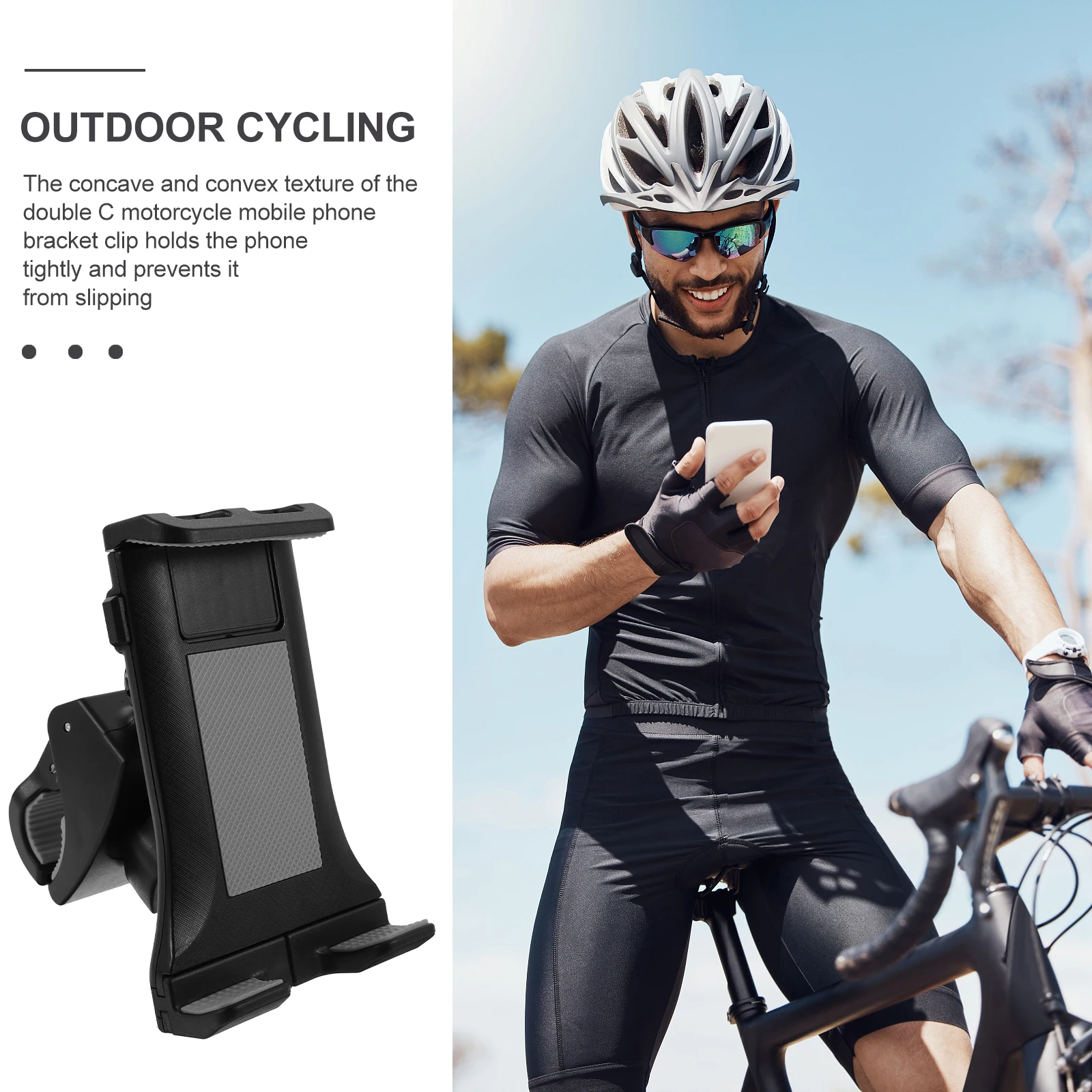 

Treadmill Phone Holder Stand for Exercise Bike Tablet Stroller Mount Abs Rubber Material Compact Size Lightweight