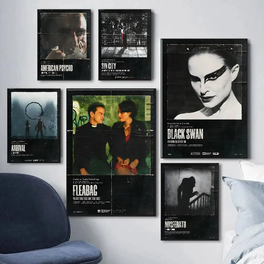Classic Movies 13-Poster, selbstklebende Kunst, wasserfester Papieraufkleber, Kaffeehaus, Bar, Zimmer, Wanddekoration