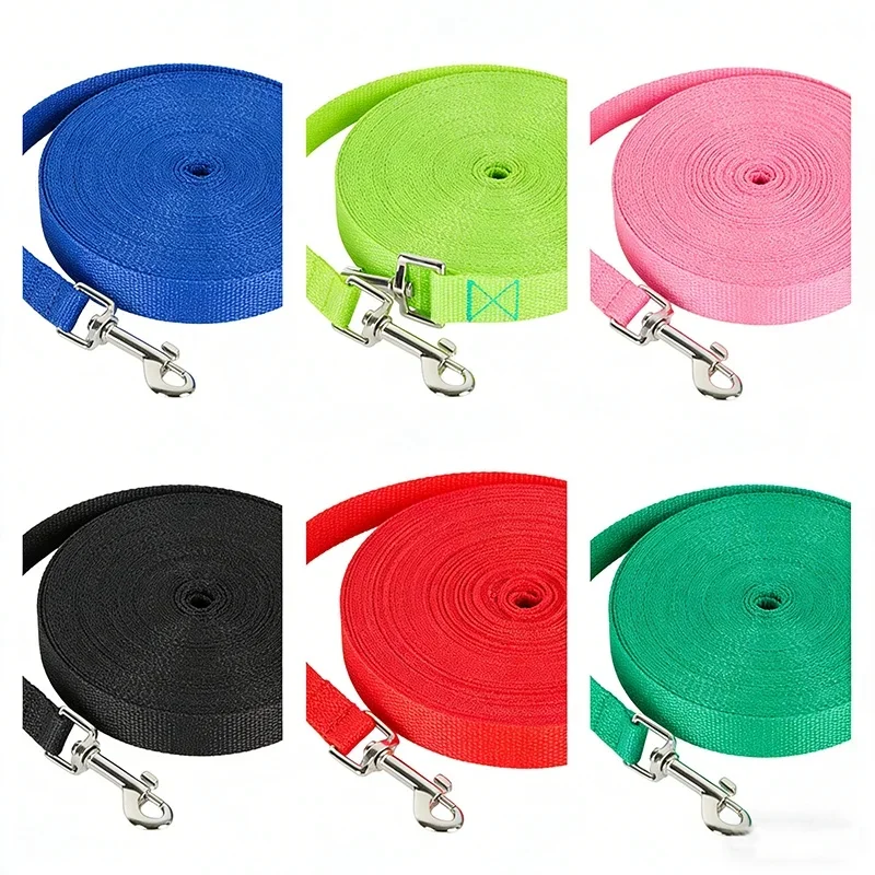 Long Nylon Training Leash For Dogs Durable Traction Lead For Pets_voghion.com