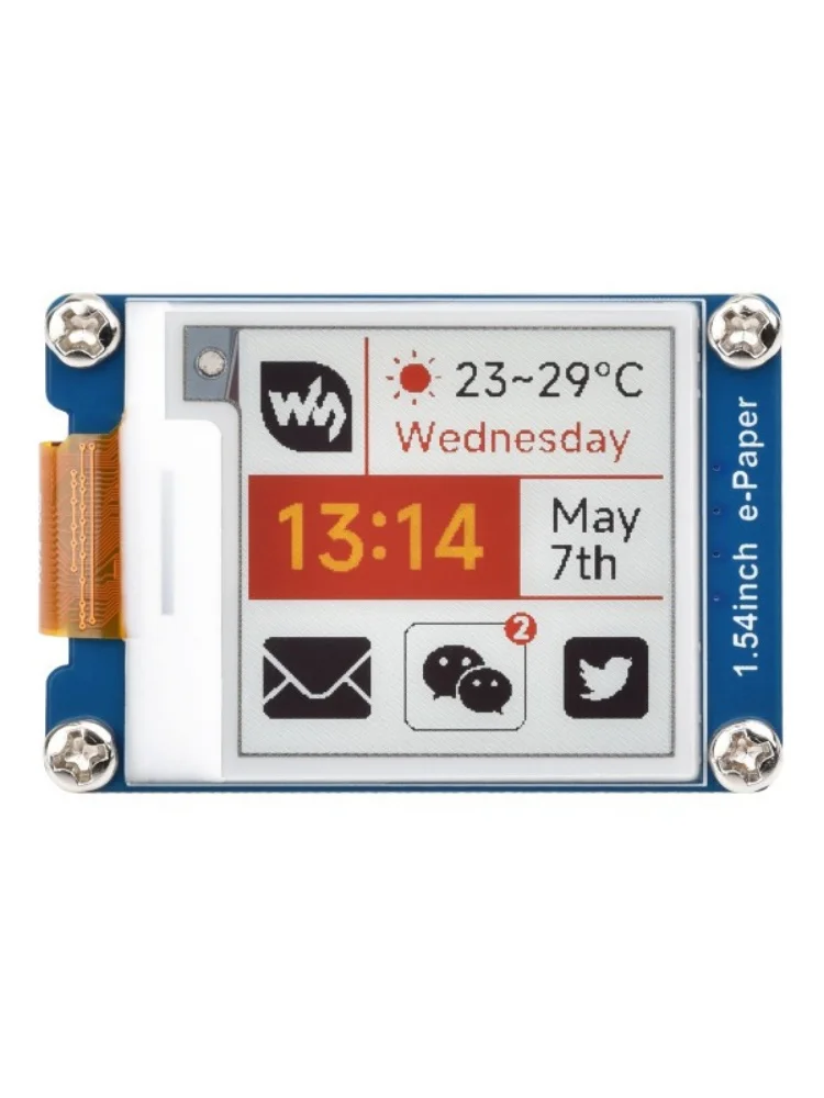tela-e-paper-de-154-polegadas-g-tela-e-ink-200x200-vermelho-amarelo-preto-branco-interface-spi