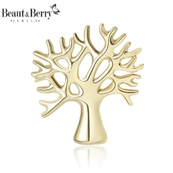 Beaut&Berry Trendy Fortune Tree Brooches for Women Unisex Plant Pins Friends Party Gifts Banquet Jewellery Accessories