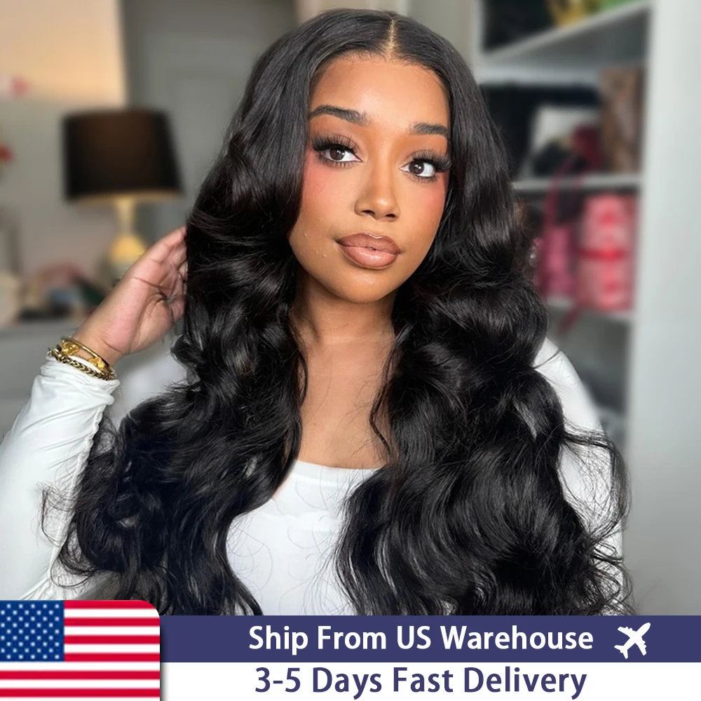 13x4 13x6 Body Wave Human Hair Wigs 32 36 Inches Lace Front Human Hair Wig Pre Plucked With Baby Hair For Women 200 Density