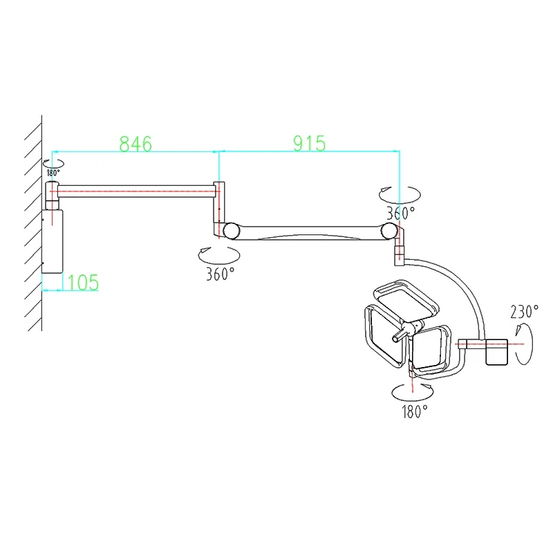 Manufacturer Shadowless Medical Operating Lamp Light HFL3W LED Surgical Operating Lamp Factory