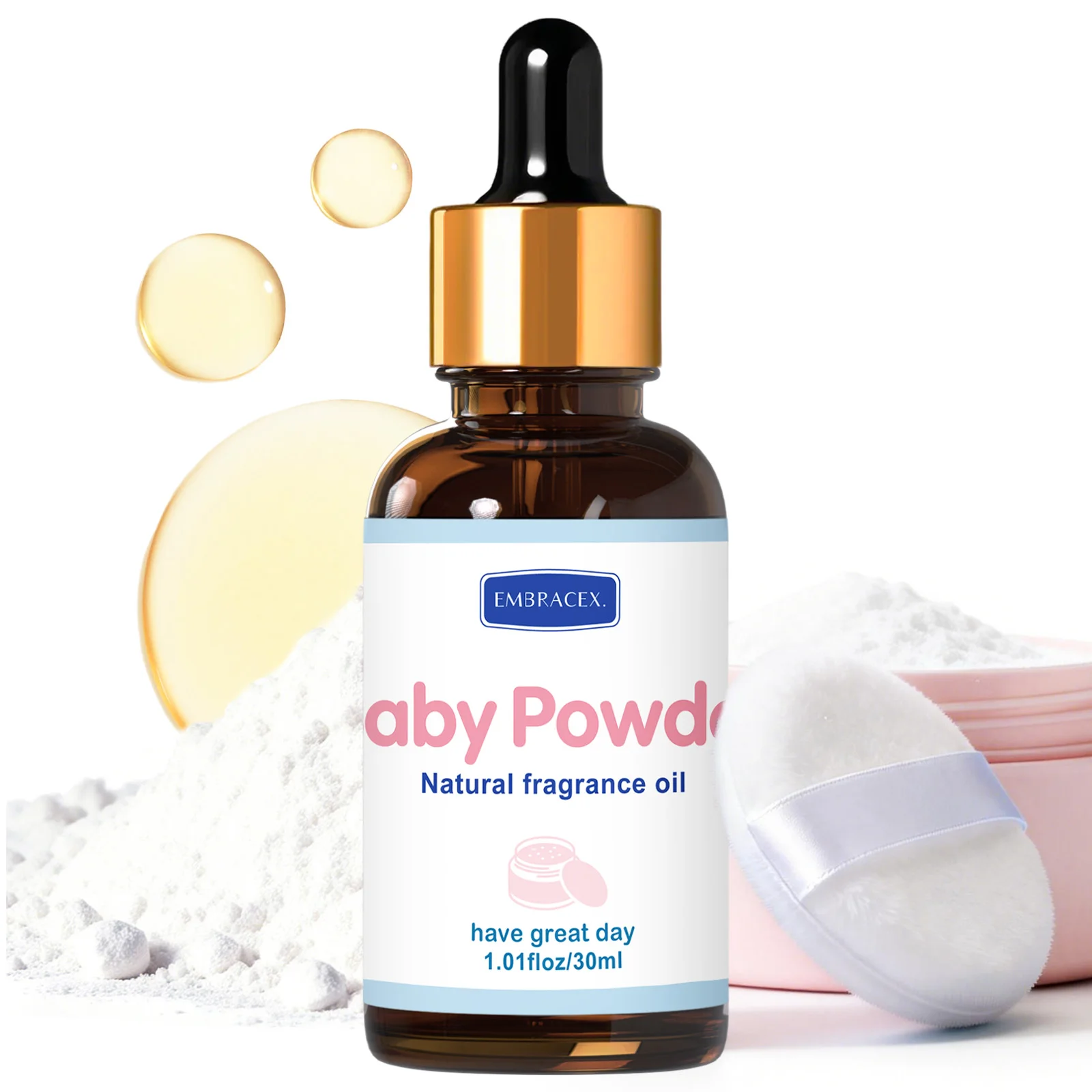 Huile essentielle pour diffuseurs, poudre pour bébé, 30ml, fournitures pour voiture, projets de bric