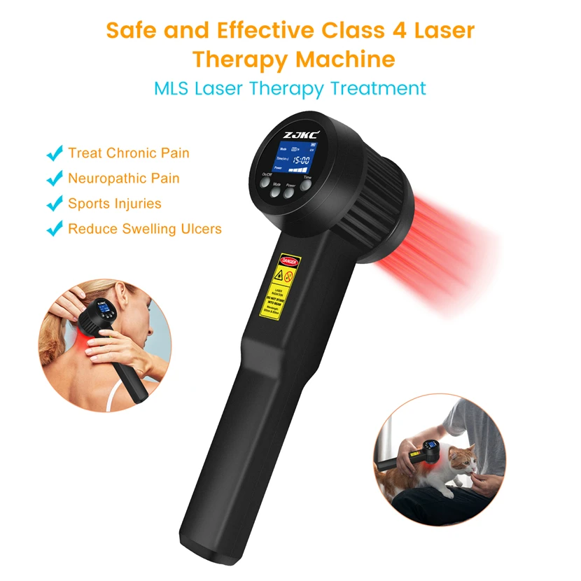 ZJKC Professional 8W Cold Laser Therapy Instrument 650nm 808nm Sciatica Arthritis Back Knee Shoulder Pain Rehabilitation Therapy