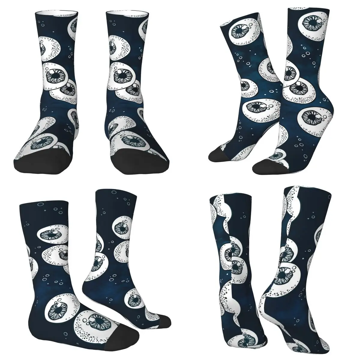 All Seasons Crew Stockings Colorful Eye Ball Pattern Socks Funny Long Socks for Men Women Valentine's Day Gifts