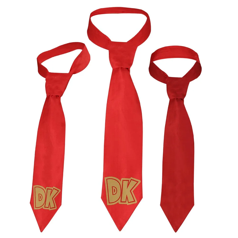 

Donkey Cosplay Kong NeckTie Neckband Movie Peach Cos Princess Bros Red Neck Tie Neckwear Halloween Party Costume Accessories