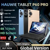 2024 Original Hauwei P60 Pro Tablet  Android13 Snapdragon 888 16GB+1TB 11Inch HD 5G Dual SIM Phone Call Bluetooth WiFi Tablet PC