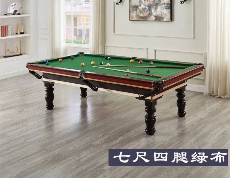 

Standard pool table, domestic adult standard American black 8 pool table