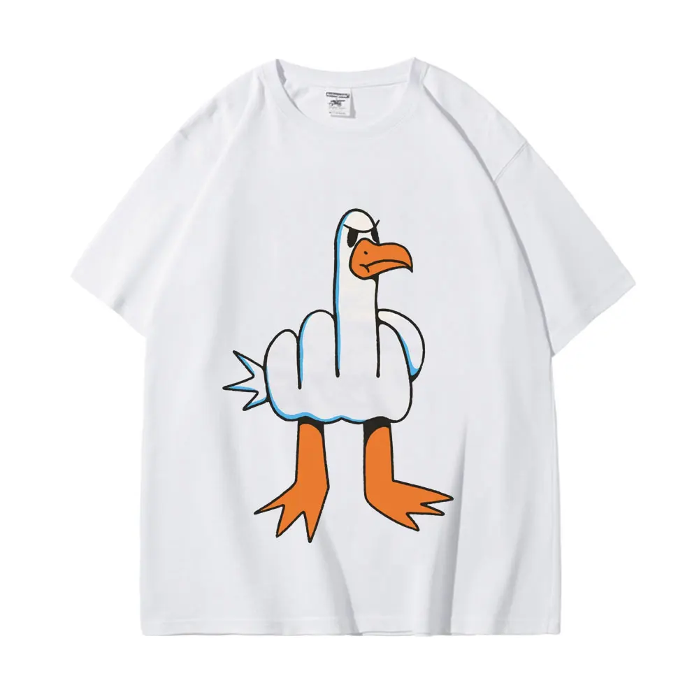 Rude Seagull Graphic T Shirts Men Women High Street Fashion Oversized T-shirt Summer Casual Pure Cotton Short Sleeve T-shirts