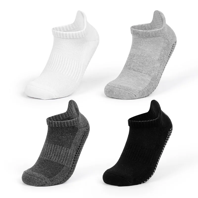 Calcetines deportivos antideslizantes para hombre y mujer, medias tobilleras de rizo con empuñaduras antideslizantes para Yoga, Ballet, Pilates, Fitness y ejercicio